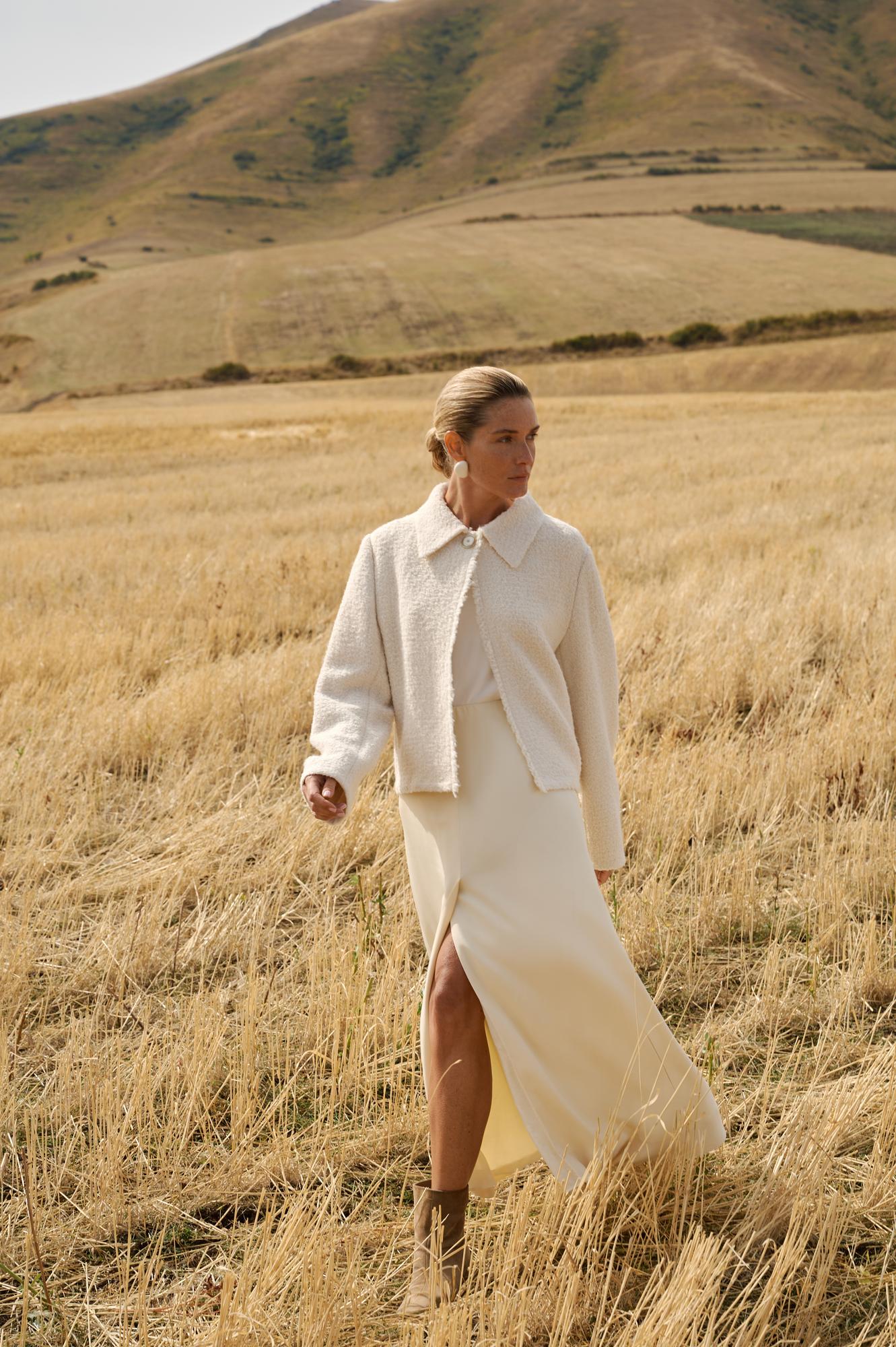 Жакет с кашемиром UNA IVORY