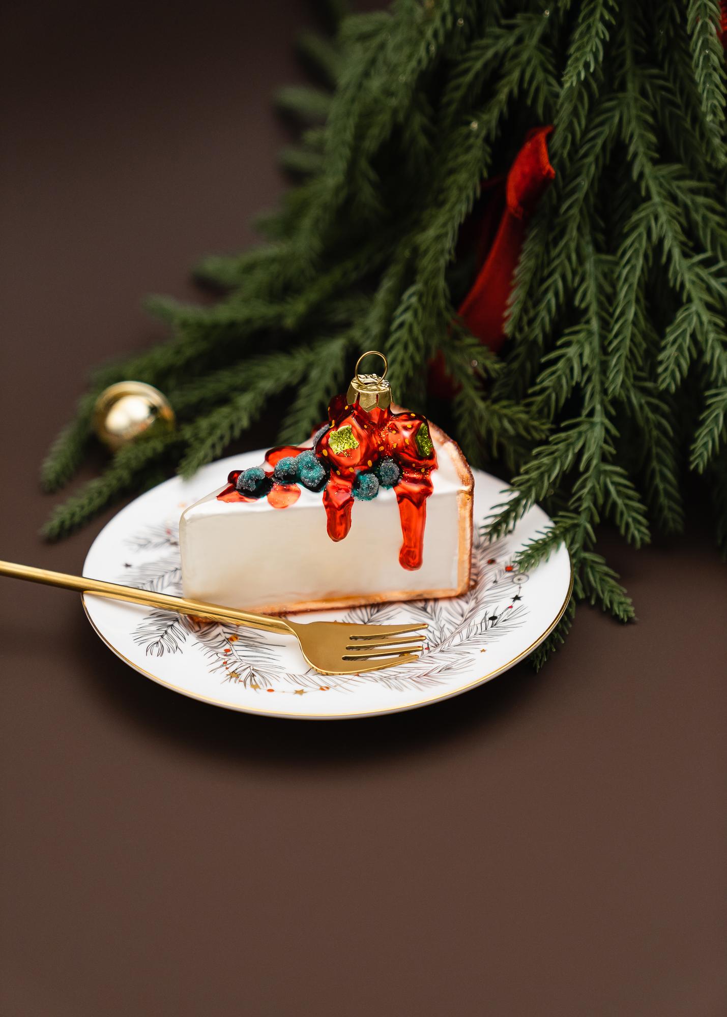 Елочная игрушка "Чизкейк"