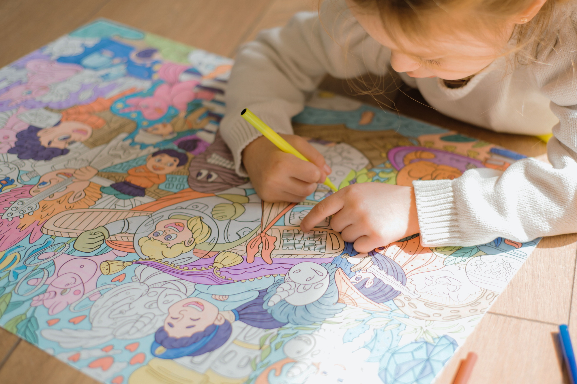 Мультик большая раскраска плакат для детей в подарочном конверте