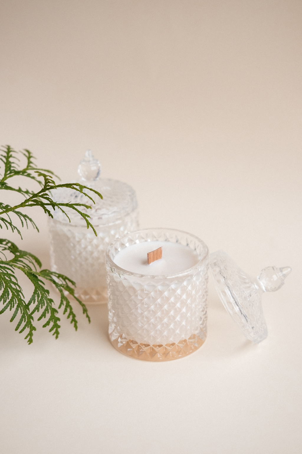 Свеча Vintage в стакане хрустальной огранки