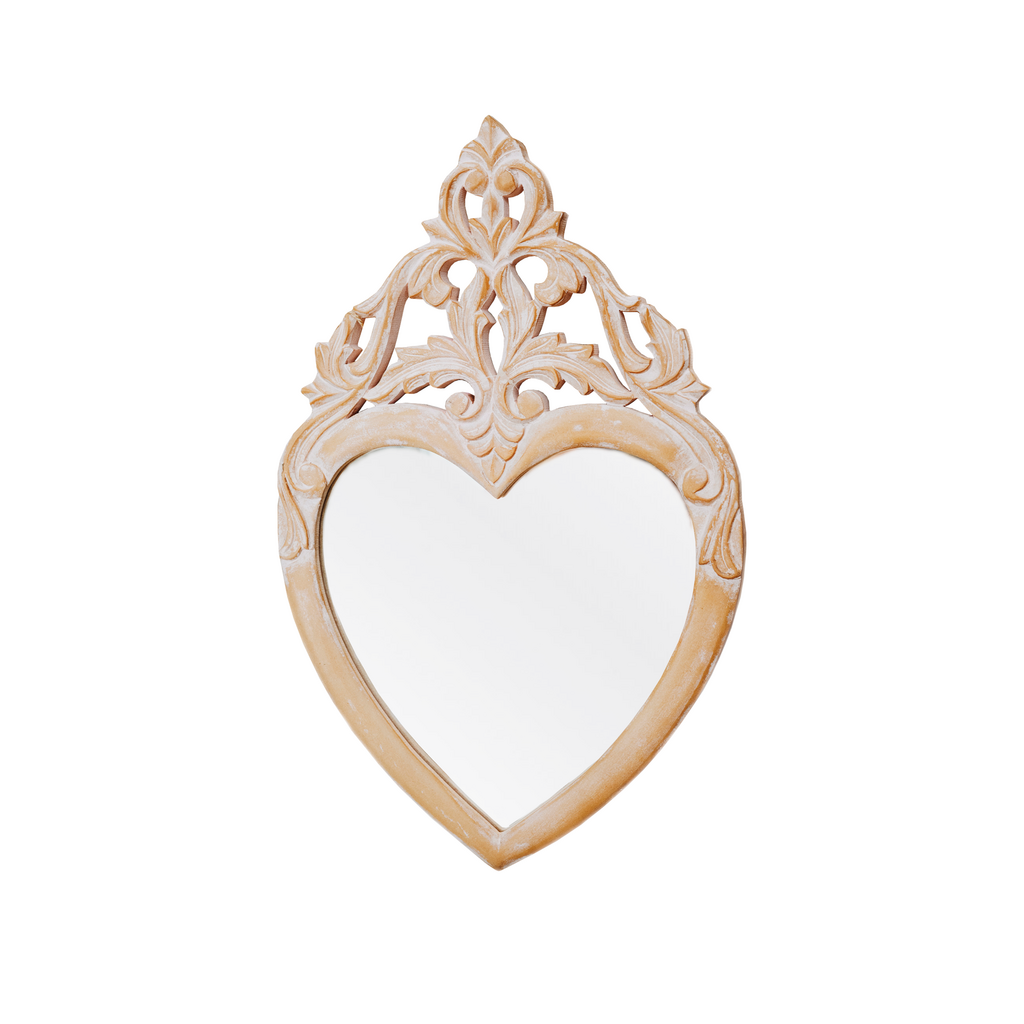 Зеркало Сердце резное 48х30 см