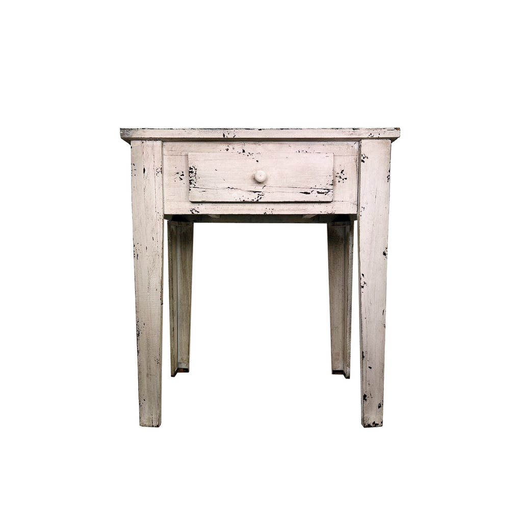 Консоль с ящиком белая