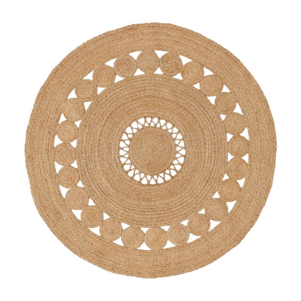 Ковер джутовый круглый