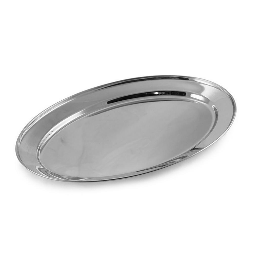 Поднос овальный серебро 39,5х26,5 см