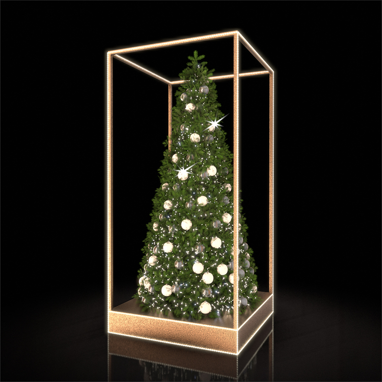 Куб с ёлкой