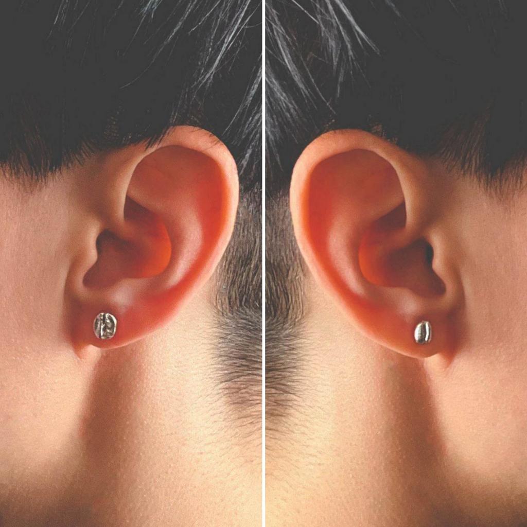 Пусеты с кофейным зерном