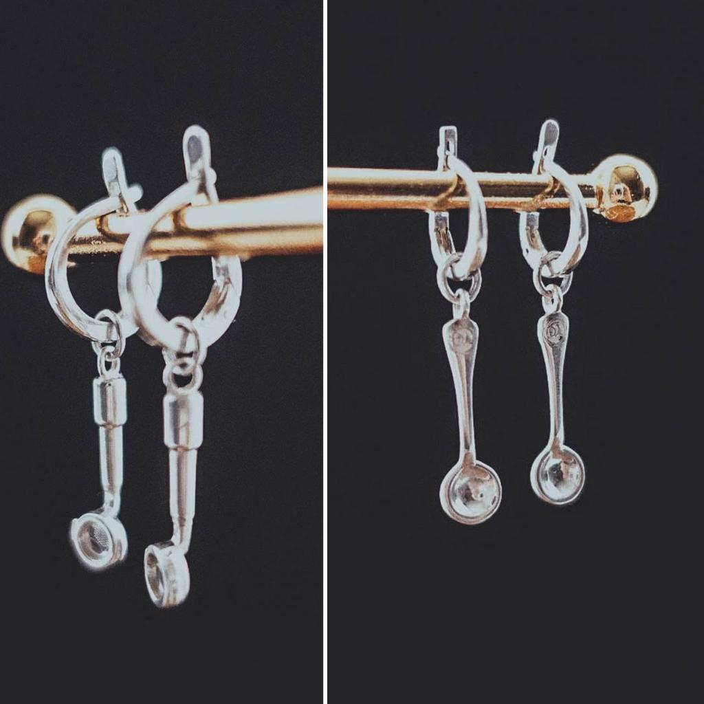 Серьги с ложкой для каппинга