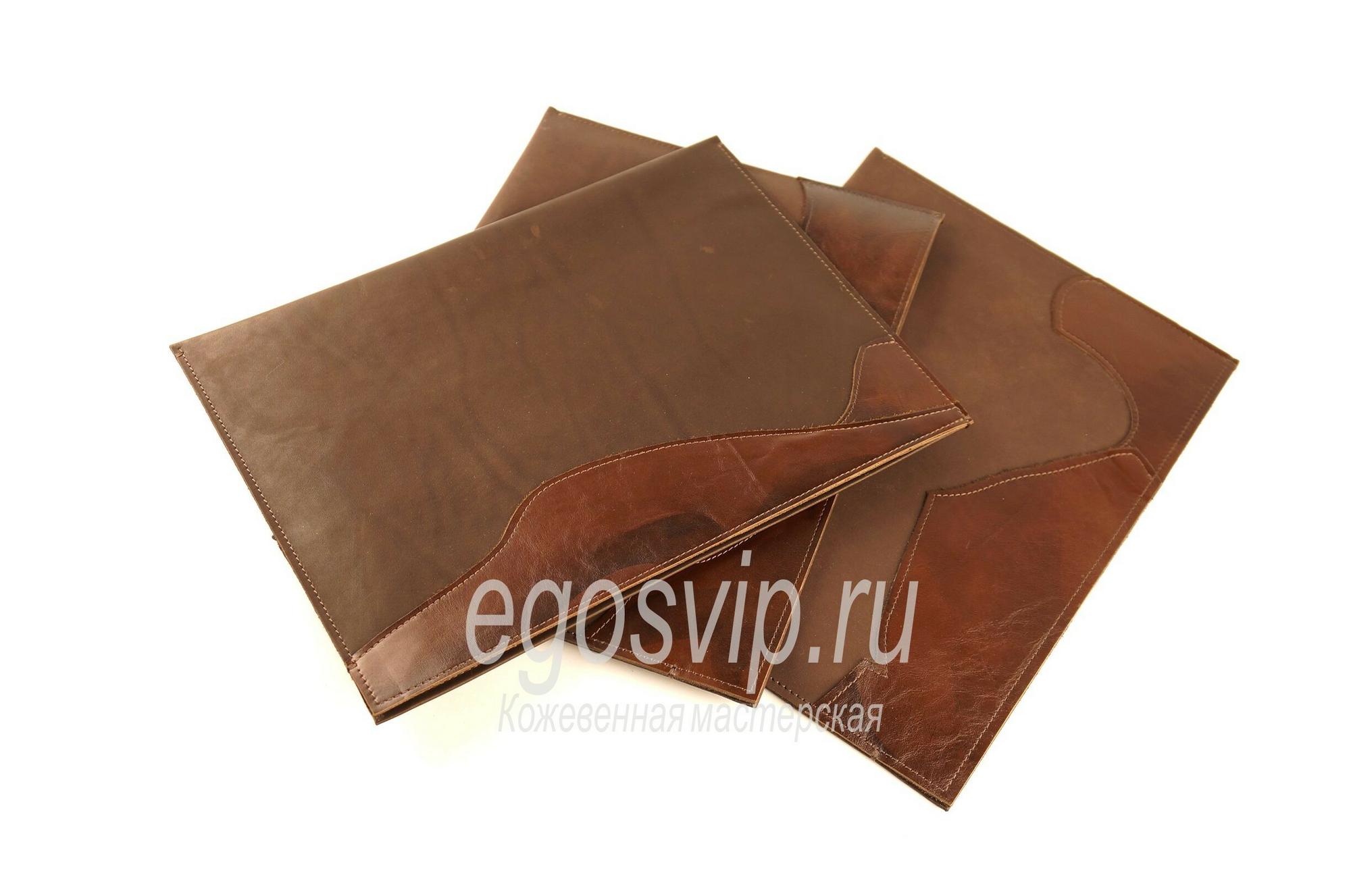 Папка уголок А4/ чехол кожаный /модель 90-05 коричневый