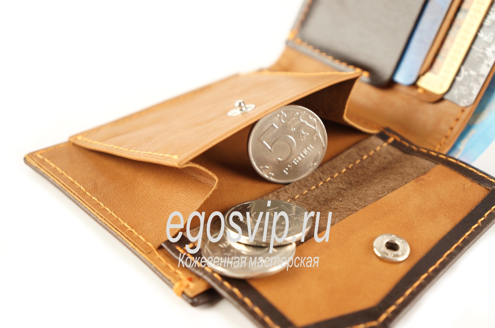 Маленький кожаный кошелек / модель 35-01