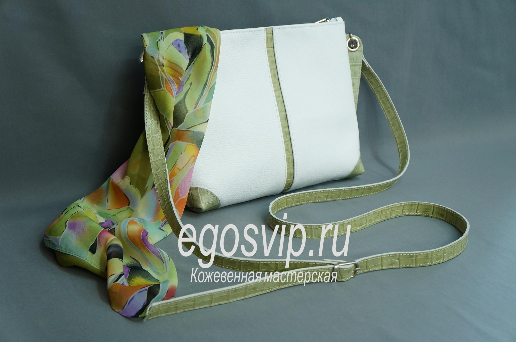 Женская кожаная сумка кроссбоди со съемным ремешком / модель 50-03