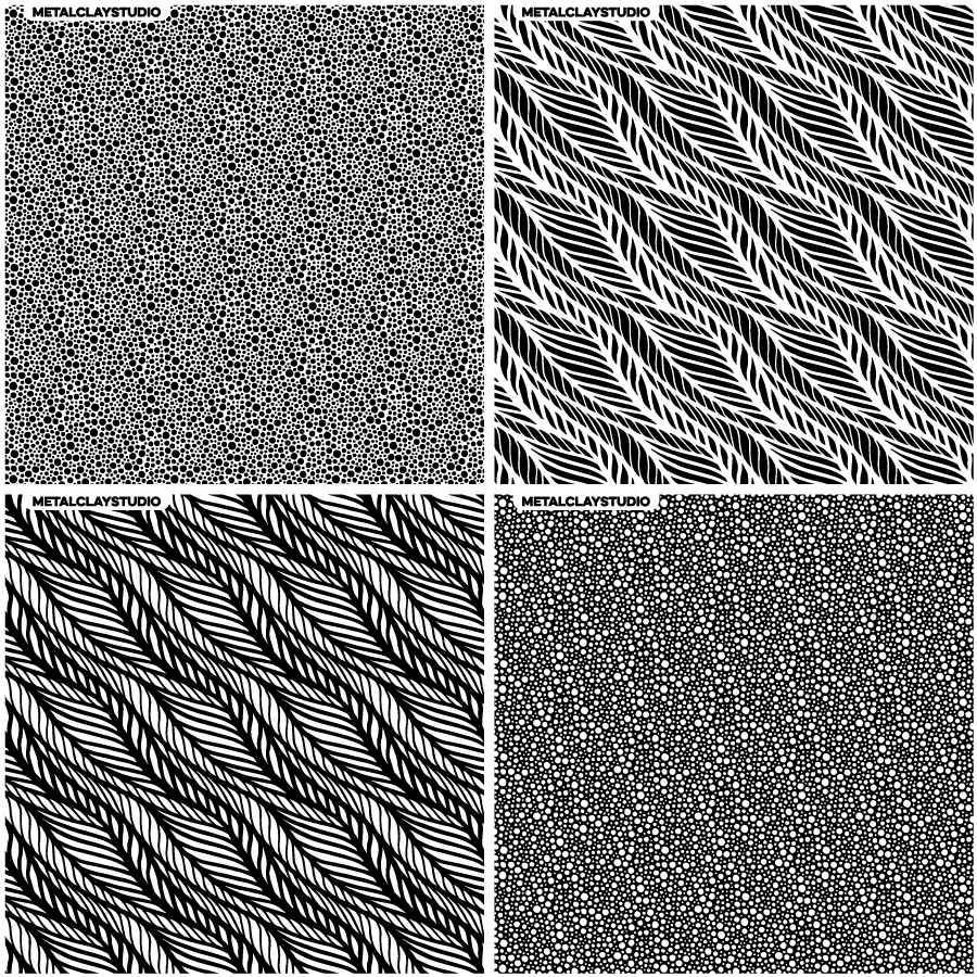 Текстура из полимерной резины ASSORTED 4in1 #12