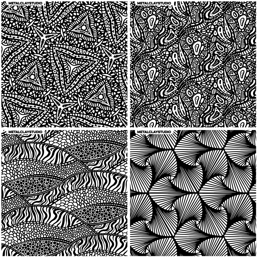 Текстура из полимерной резины ASSORTED 4in1 #07