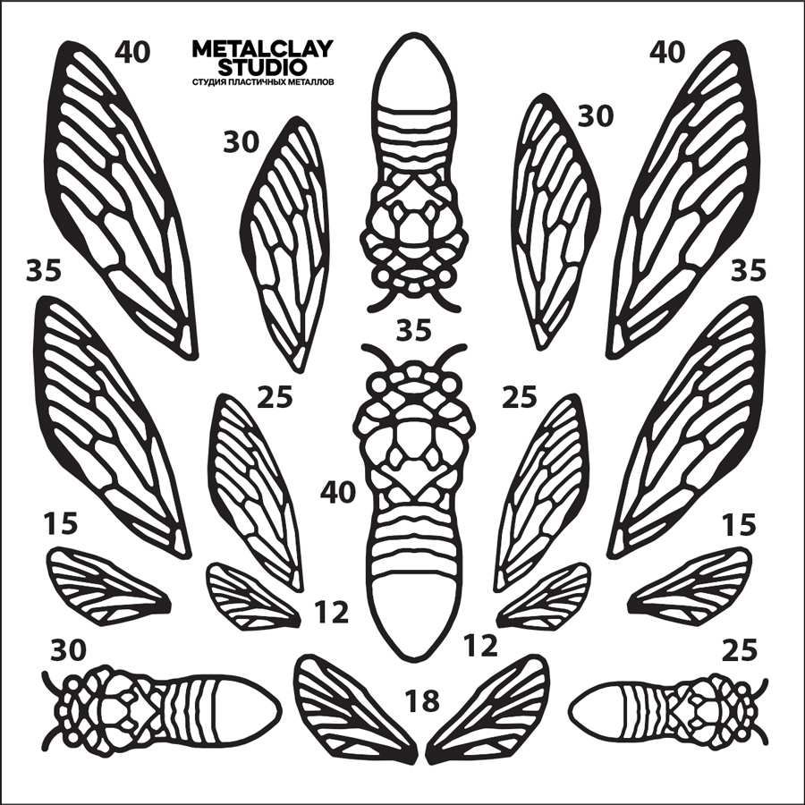 Текстура из полимерной резины INSECTS#01-2