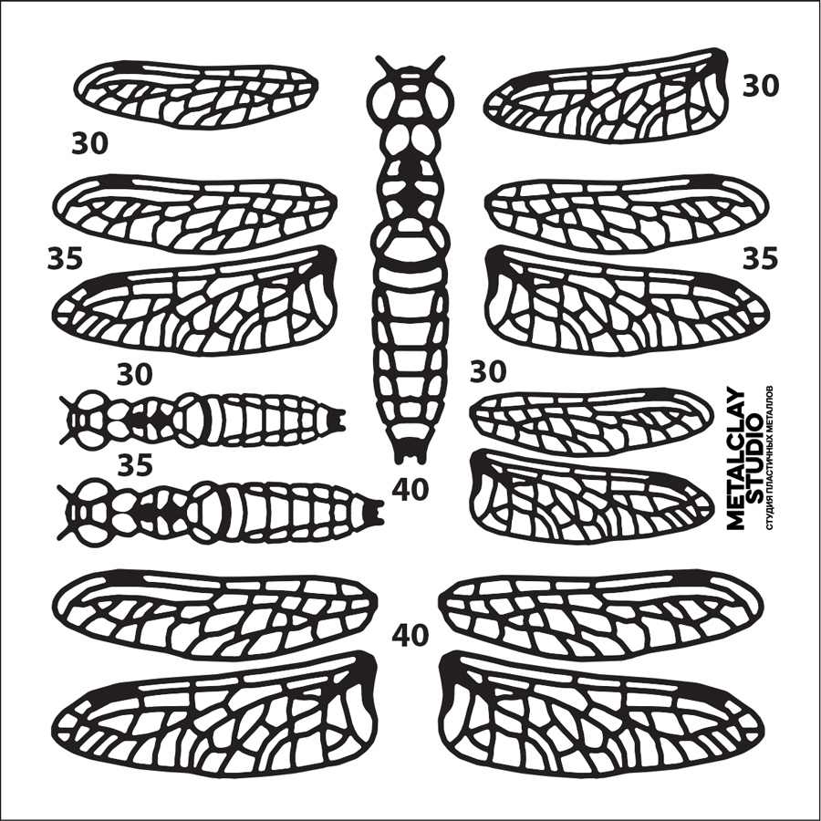 Текстура из полимерной резины INSECTS#03-1