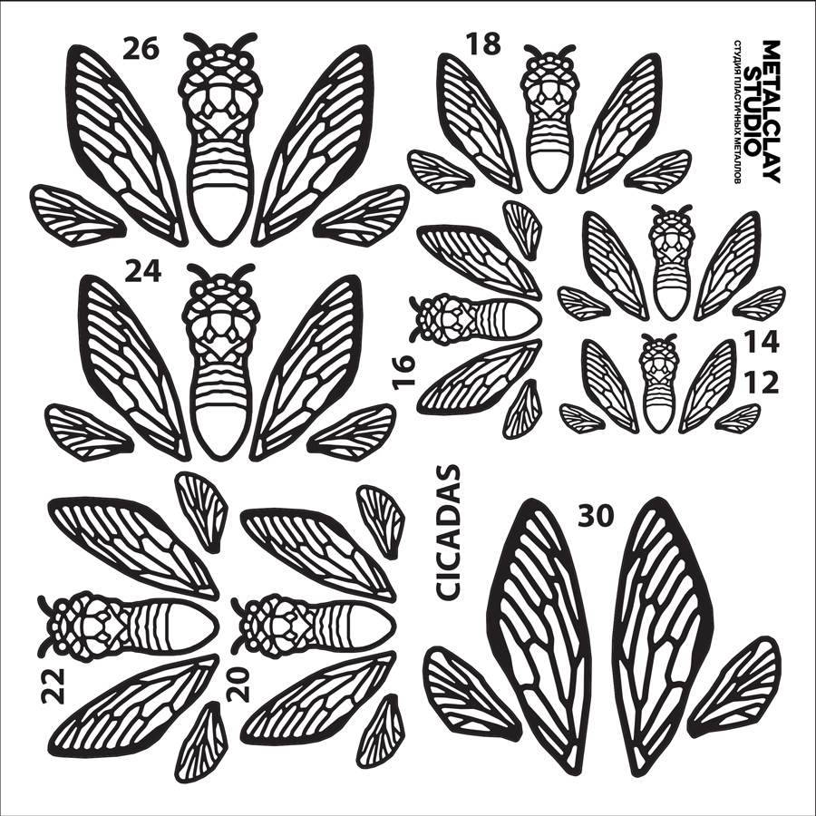 Текстура из полимерной резины INSECTS#01-1