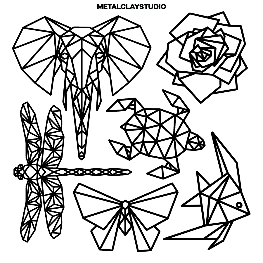 Текстура из полимерной резины ORIGAMI#04