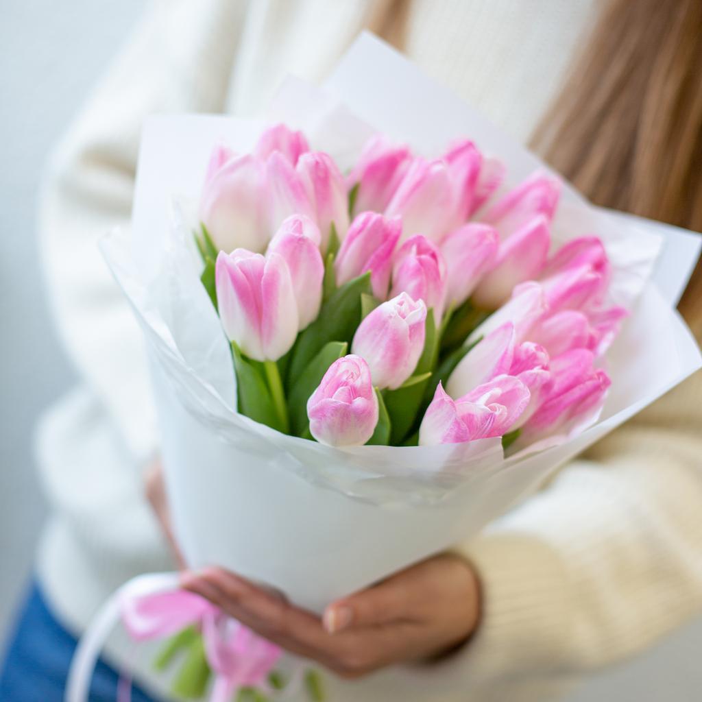 Розовые тюльпаны