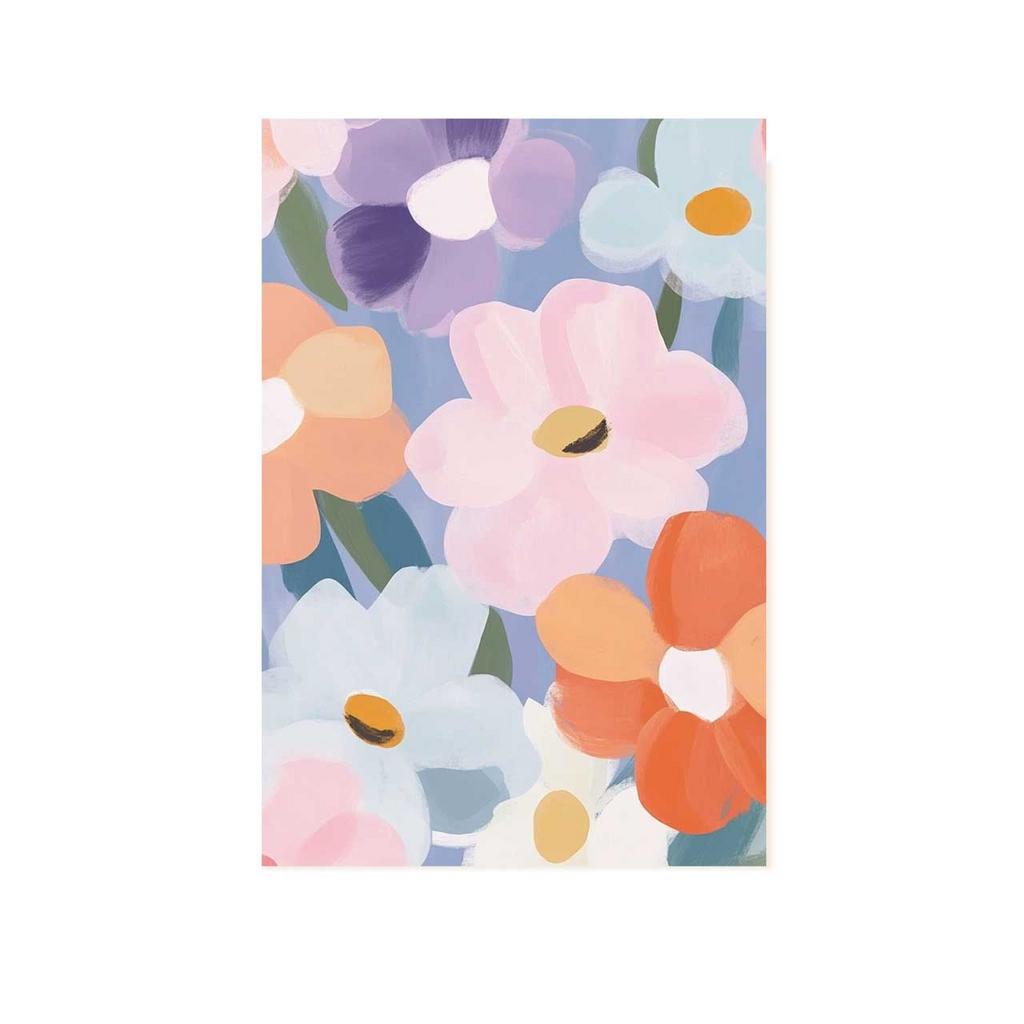 Открытка "Весенние цветы", акварель