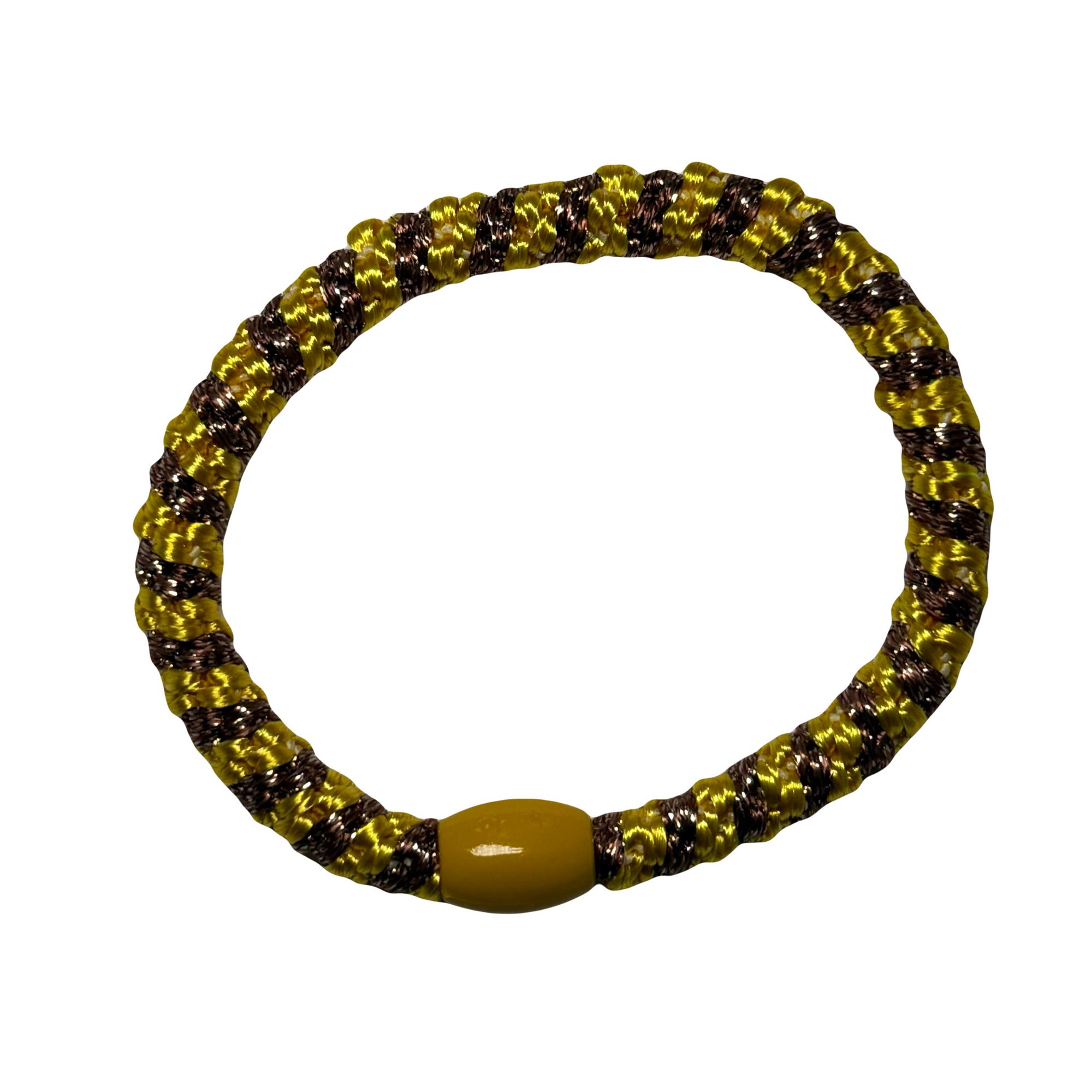 YELLOW AND BROWN ELASTIC