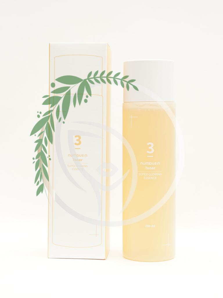 Питательный тонер для сияния кожи Numbuzin No.3 Super Glowing Essence Toner 200 мл