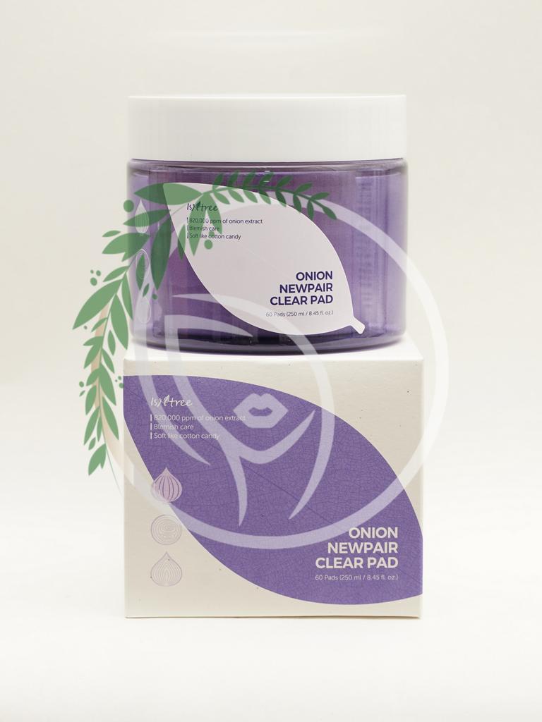 Тонер-пэды для проблемной кожи IsNtree Onion Newpair Clear Pad 60 шт