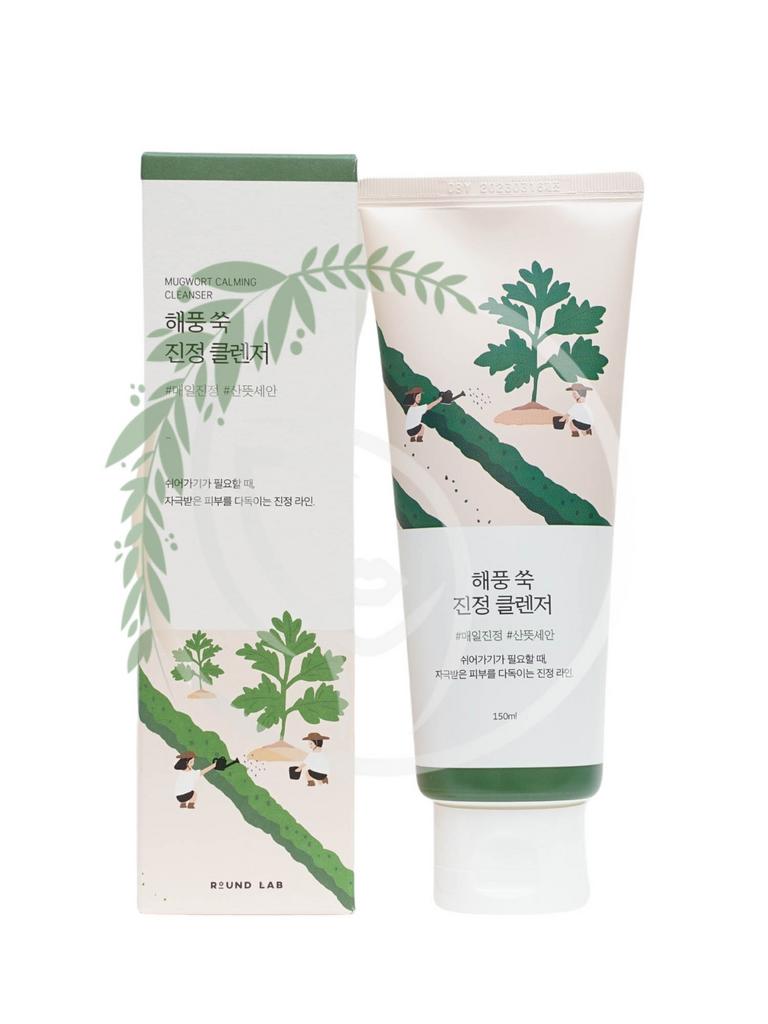 Очищающая пенка с полынью Round Lab Mugwort Calming Cleanser 150 мл