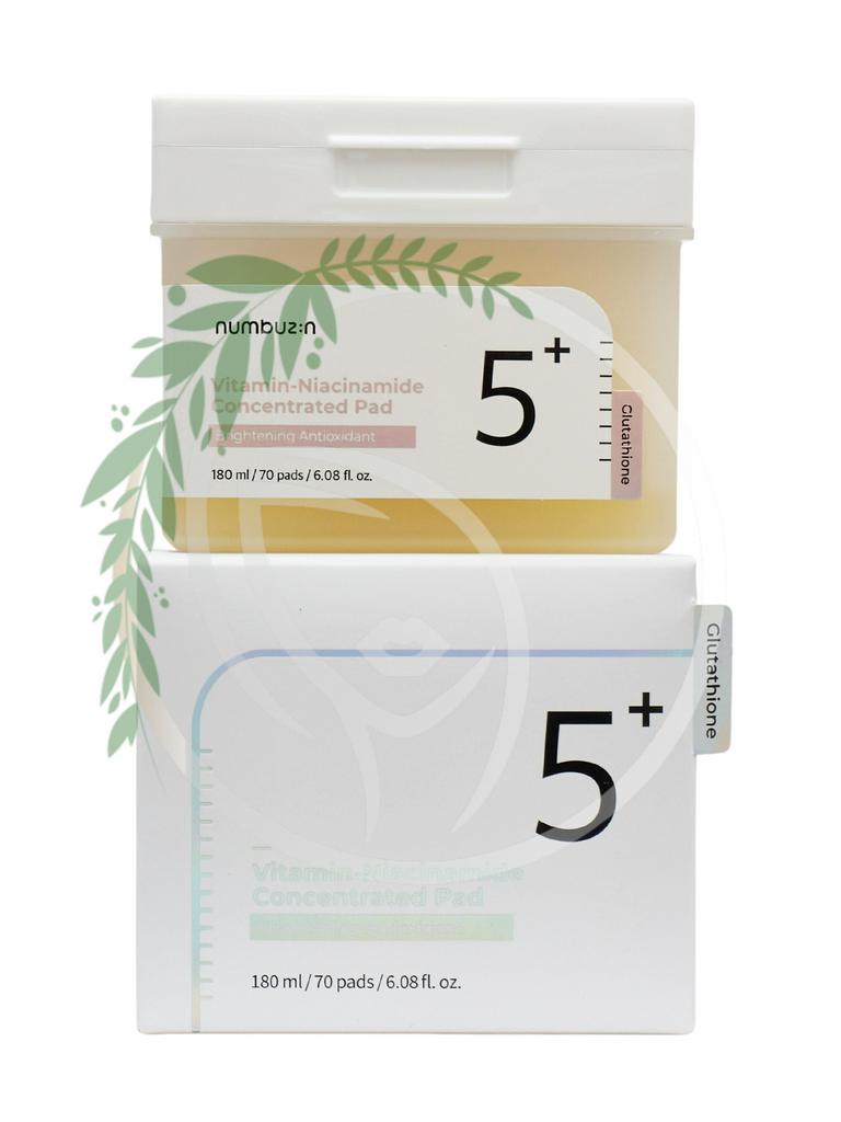 Витаминные тонер-пэды Numbuzin No.5 Vitamin-Niacinamide Concentrated Pad 70 шт