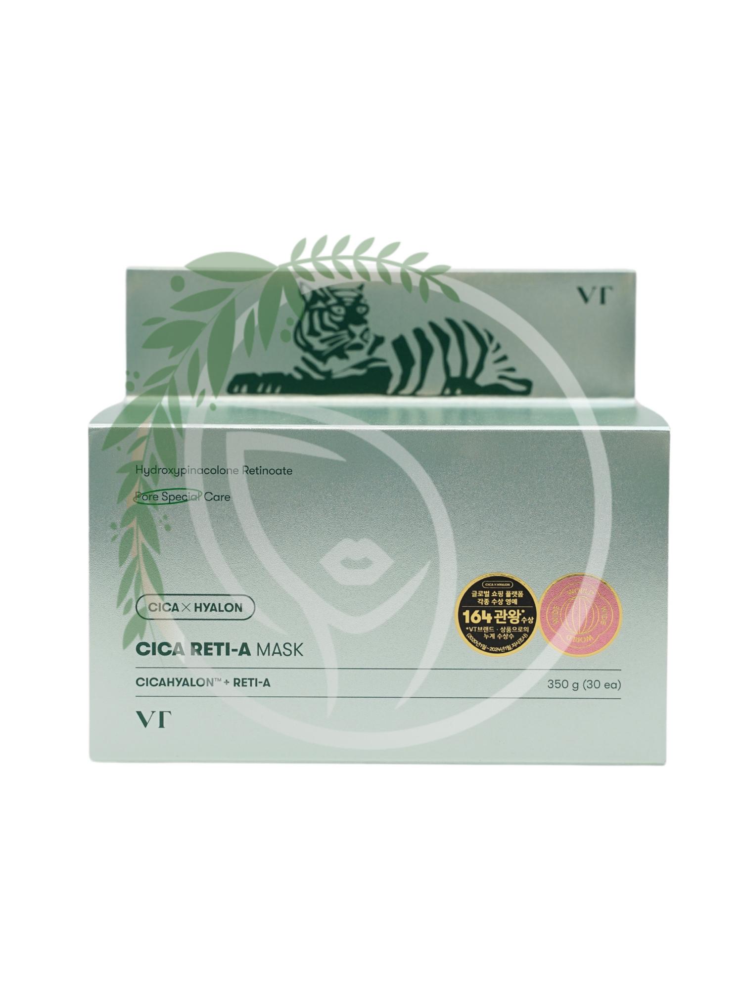 Набор тканевых масок с ретинолом VT Cosmetics Cica Reti-A Mask 30 шт