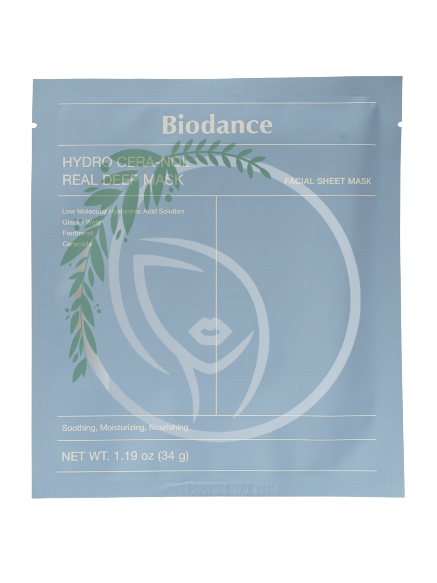 Восстанавливающая гидрогелевая маска с керамидами Biodance Hydro Cera-Nol Real Deep Mask 1шт