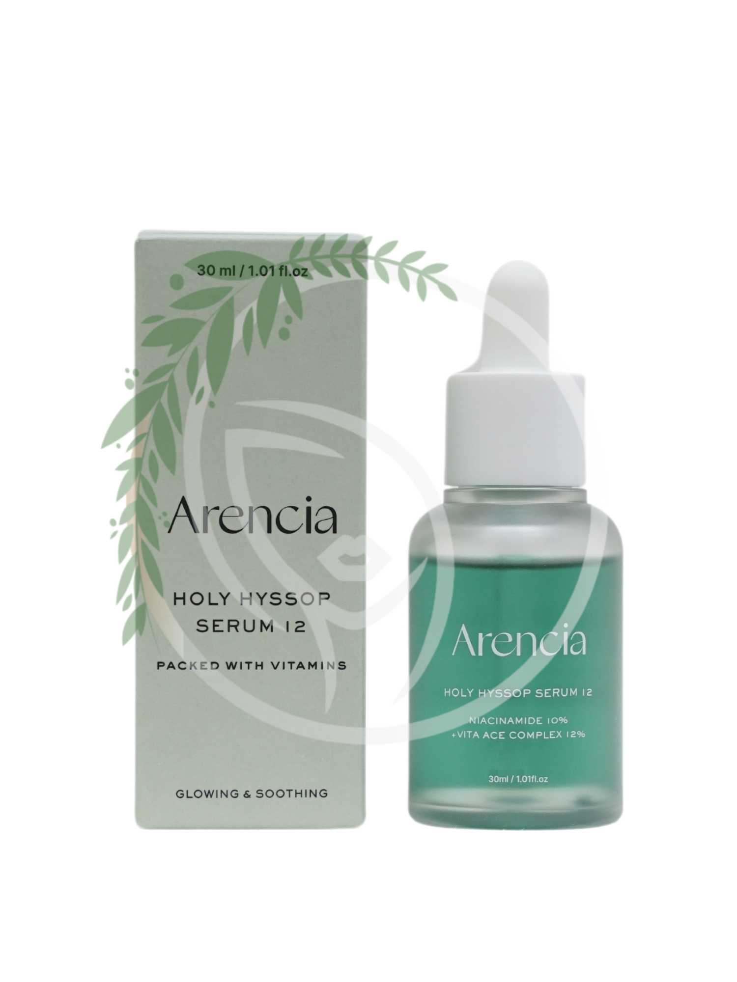 Многофункциональная сыворотка с 10% ниацинамида Arencia Holy Hyssop Serum 12 30ml