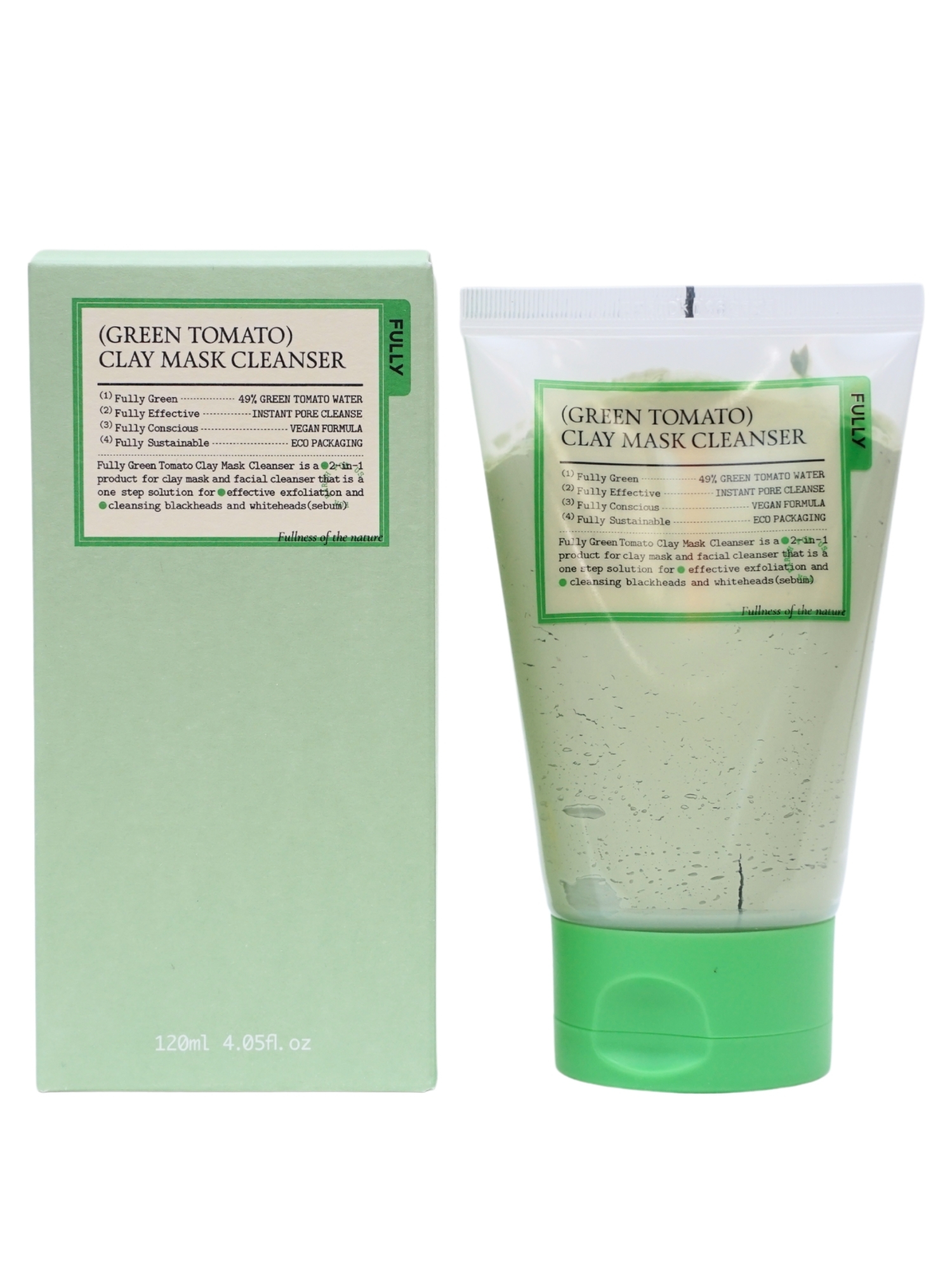 Маска-пенка для умывания FULLY Green Tomato Clay Pack Cleanser 120ml