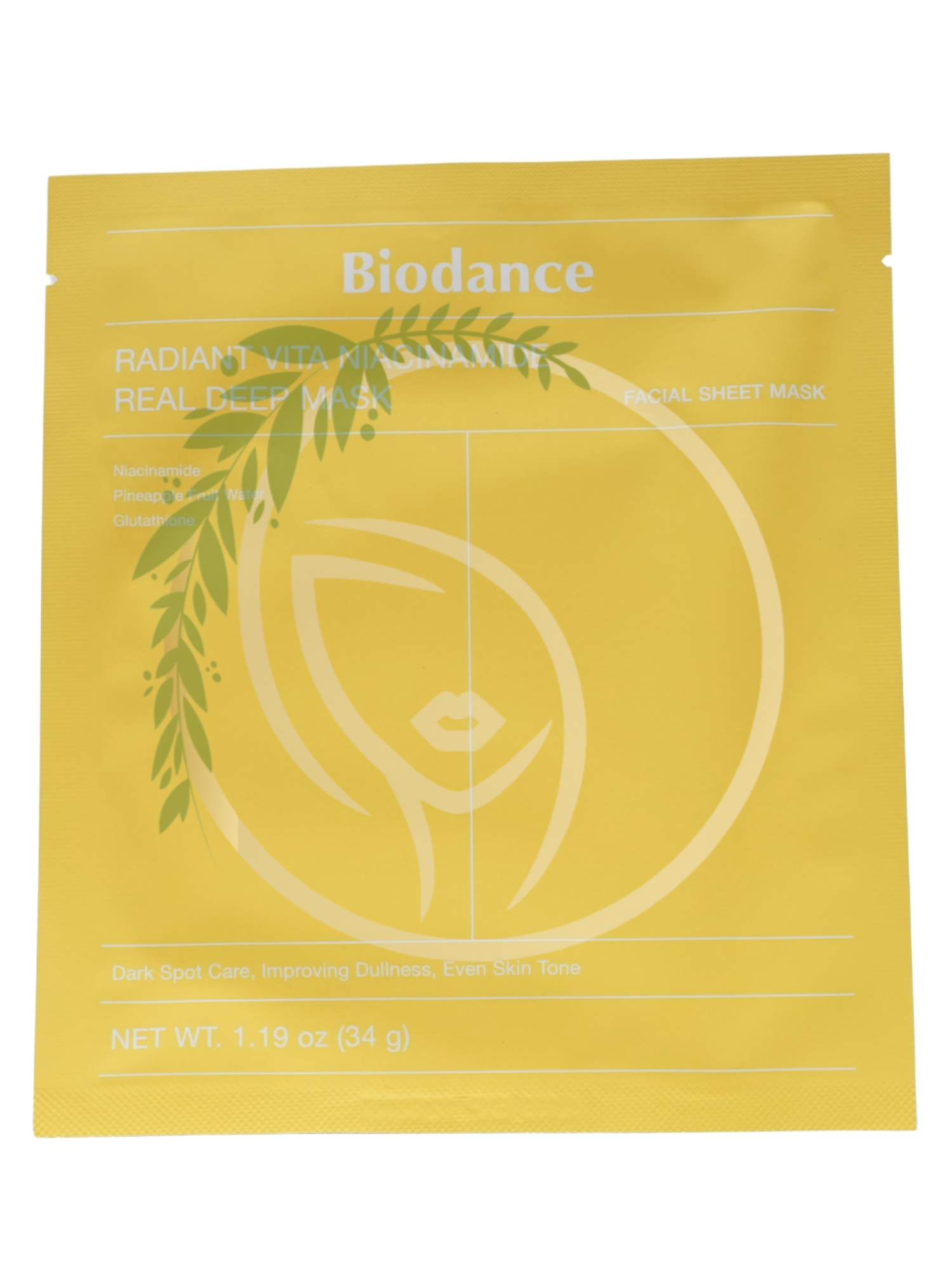 Осветляющая гидрогелевая маска с ниацинамидом Biodance Radiant Vita Niacinamide Real Deep Mask 1шт