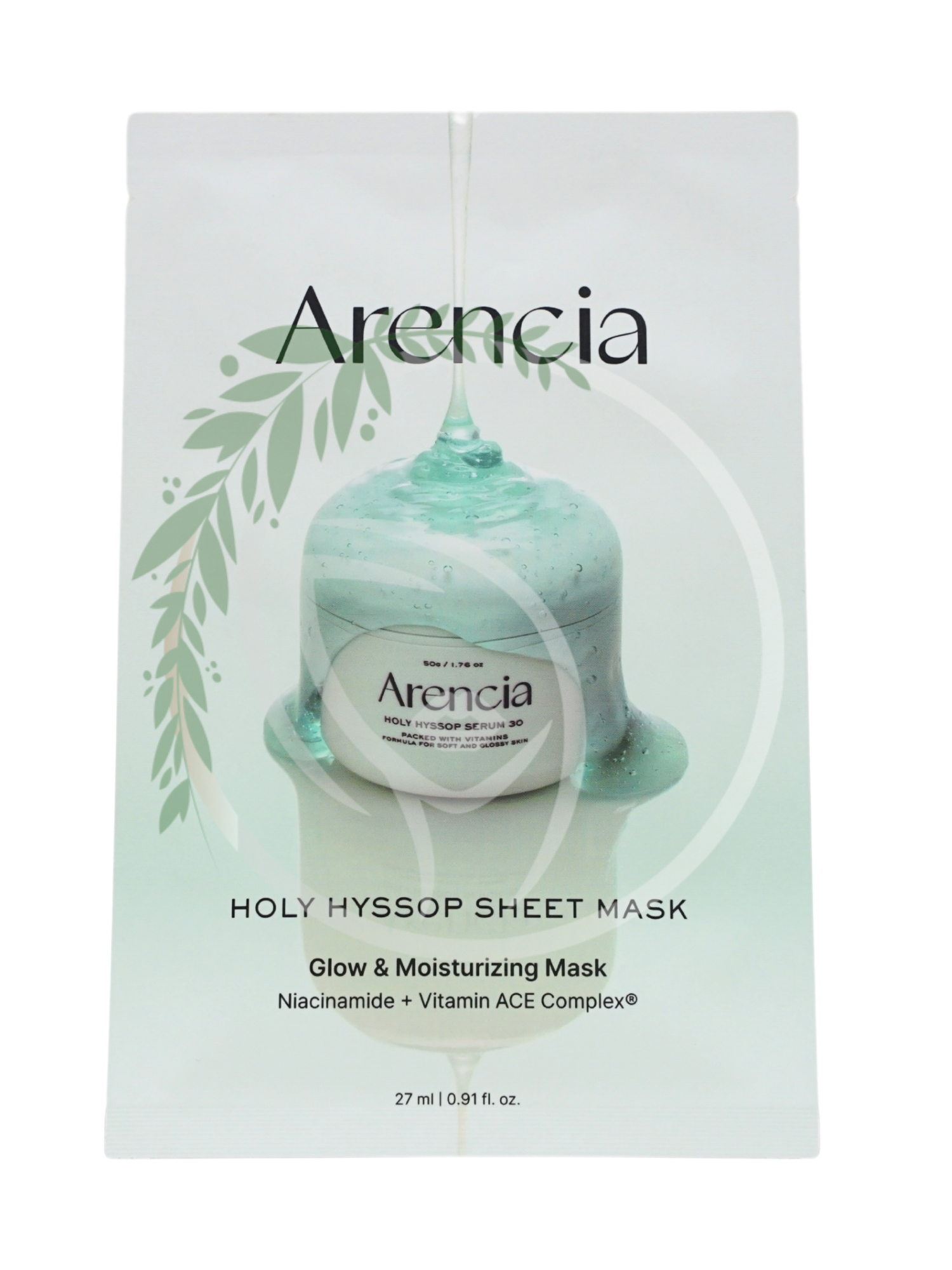 Осветляющая тканевая маска Arencia  Holy Hyssop Sheet Mask 1шт