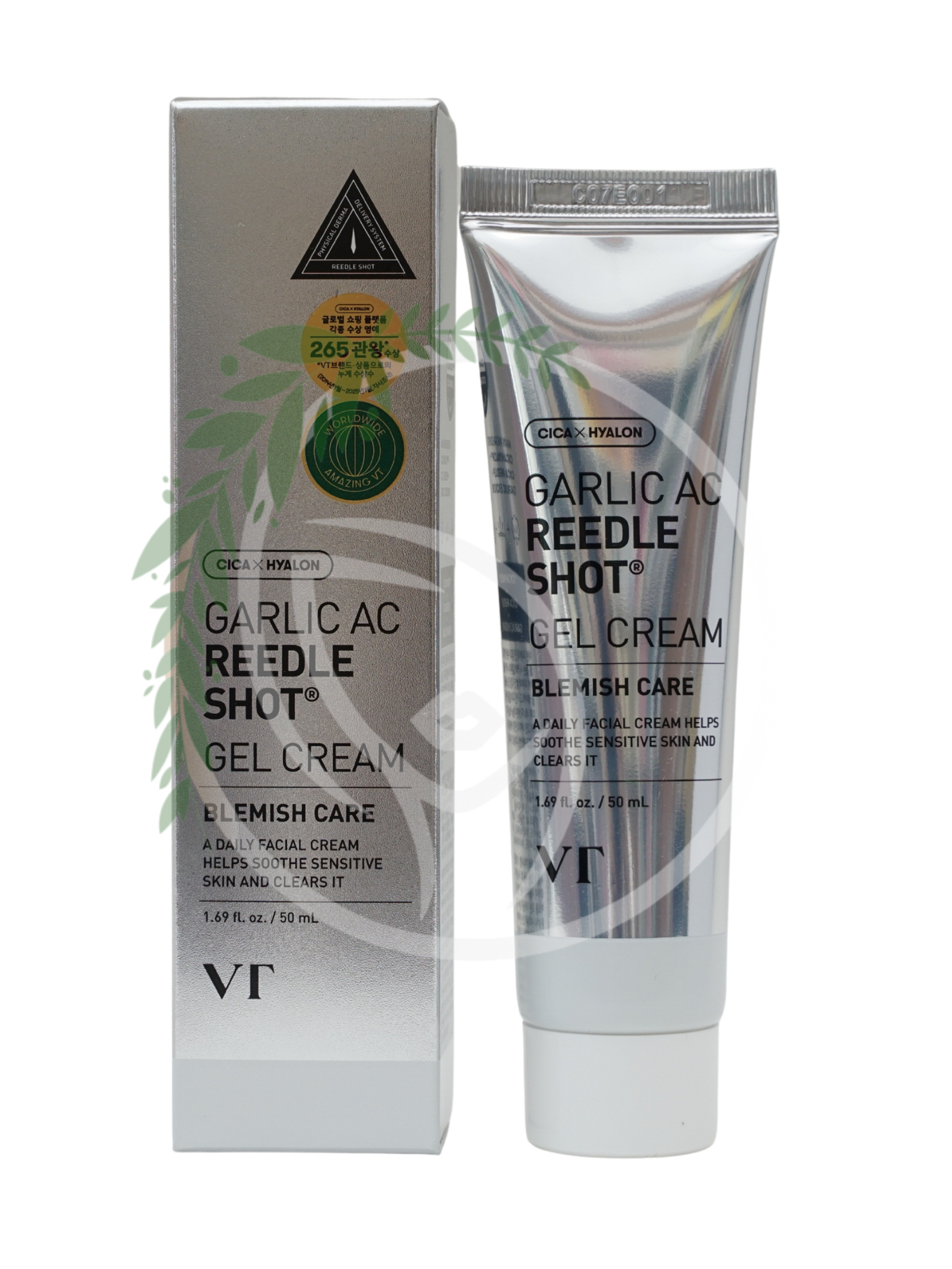 Матирующий гель-крем с микроиглами и чесноком VT Cosmetics Garlic AC Reedle Shot Gel Cream 50ml