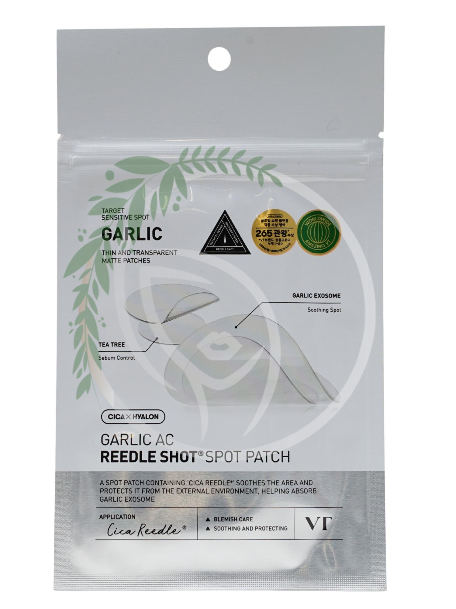 Патчи от постакне с микроиглами и чесноком VT Cosmetics Garlic AC Reedle Shot Spot Patch 48 шт
