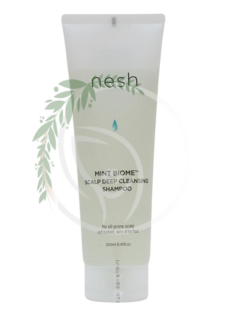 Шампунь глубокой очистки с ментолом nesh Mint Biome Scalp Deep Cleansing Shampoo 250ml