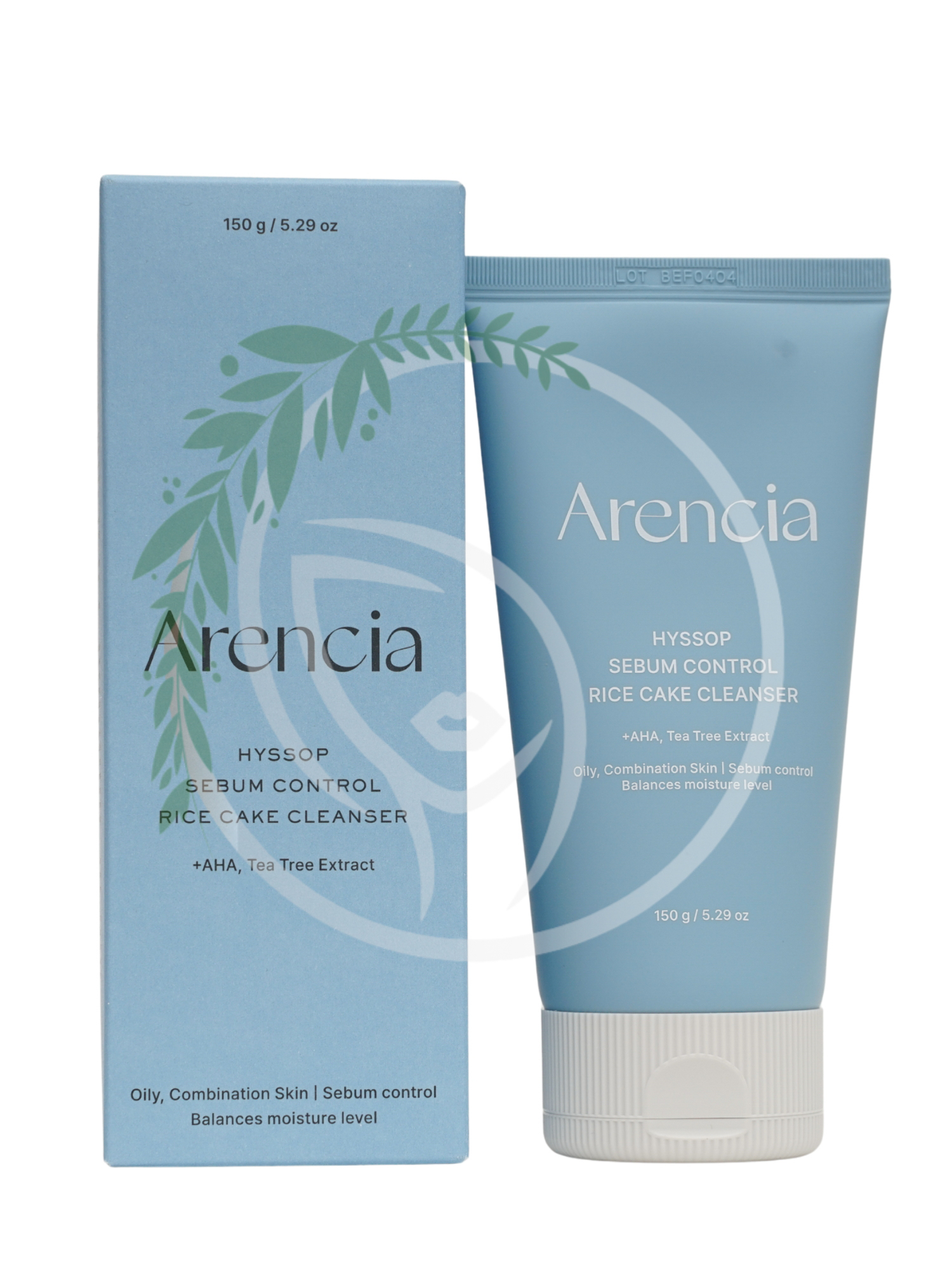 Себорегулирующая пенка для умывания Arencia Hyssop Sebum Control Rice Cake Cleanser 150g