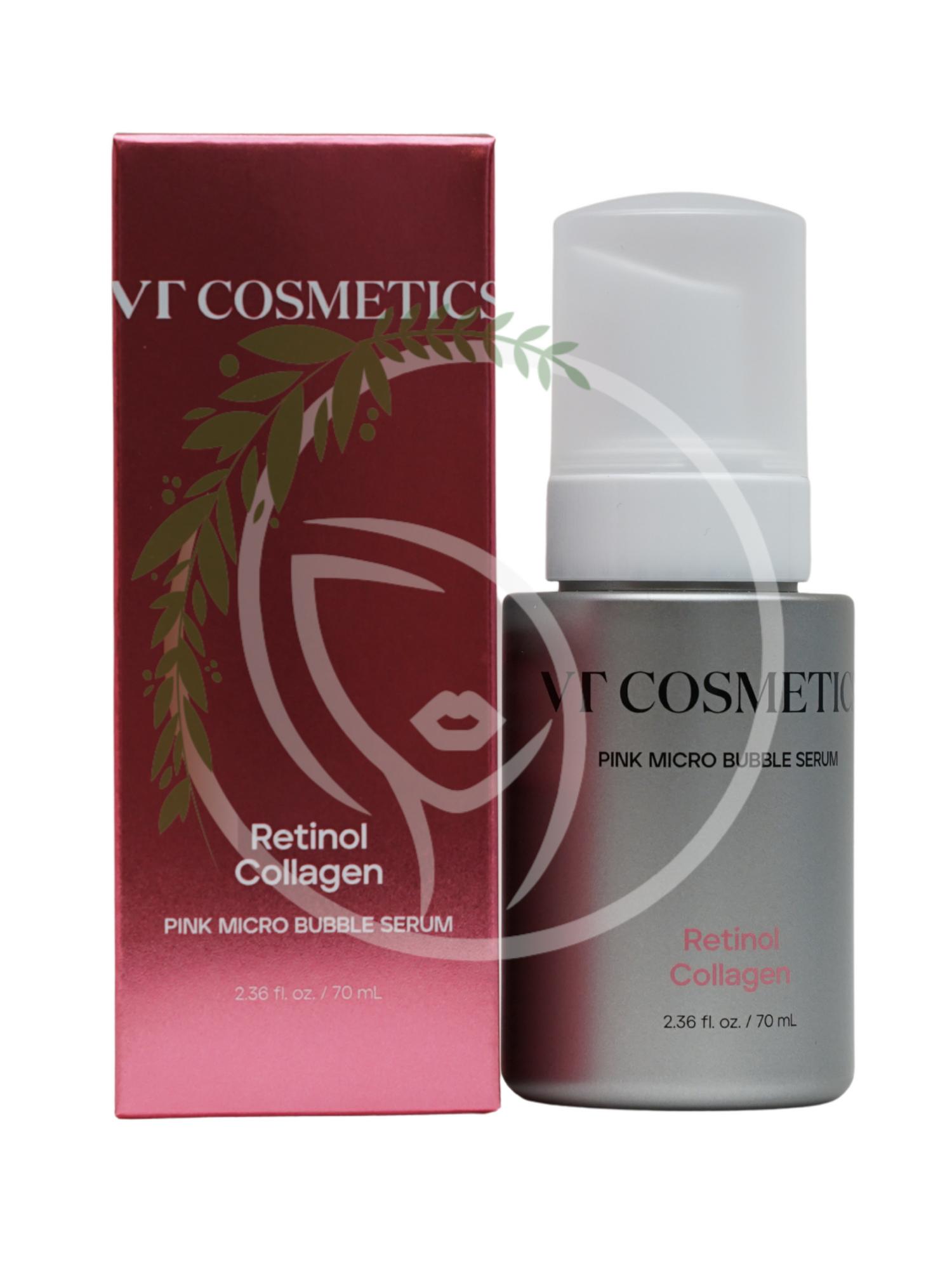 Пузырьковая сыворотка с ретинолом VT Cosmetics Retinol Collagen Pink Micro Bubble Serum 70 ml