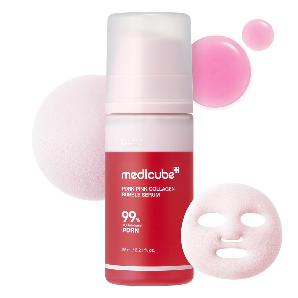 Пузырьковая сыворотка с ПДРН Medicube PDRN PINK COLLAGEN BUBBLE SERUM 95ml