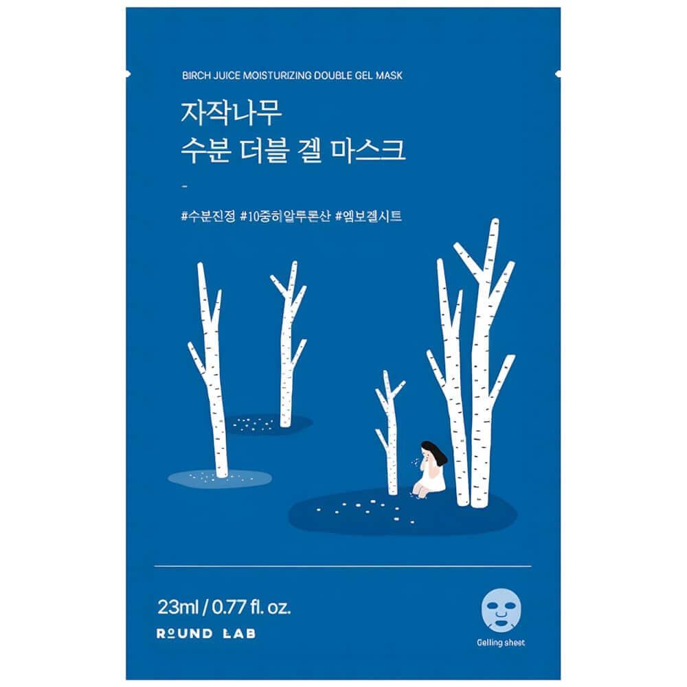 Охлаждающая гелевая маска с берёзовым соком Round Lab Birch Juice Moisturizing Double Gel Mask 1шт