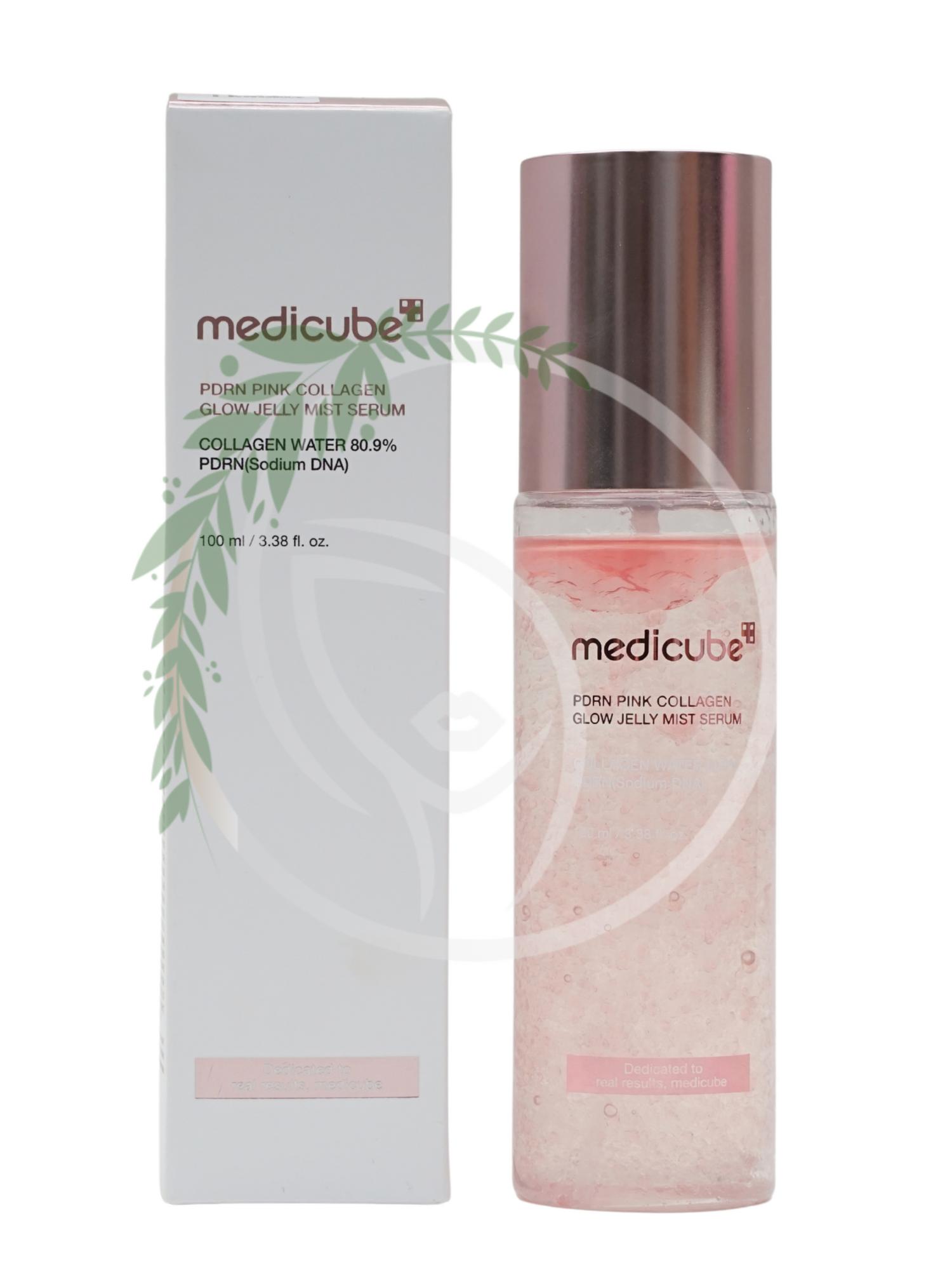 Осветляющая сыворотка-мист с ПДРН Medicube Pink PDRN Collagen Glow Jelly Mist Serum 100 ml
