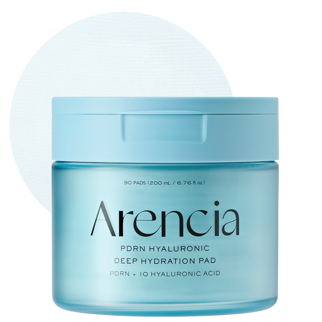Увлажняющие тонер-пэды с ПДРН Arencia PDRN + Hyaluronic Deep Hydration Pads 90шт