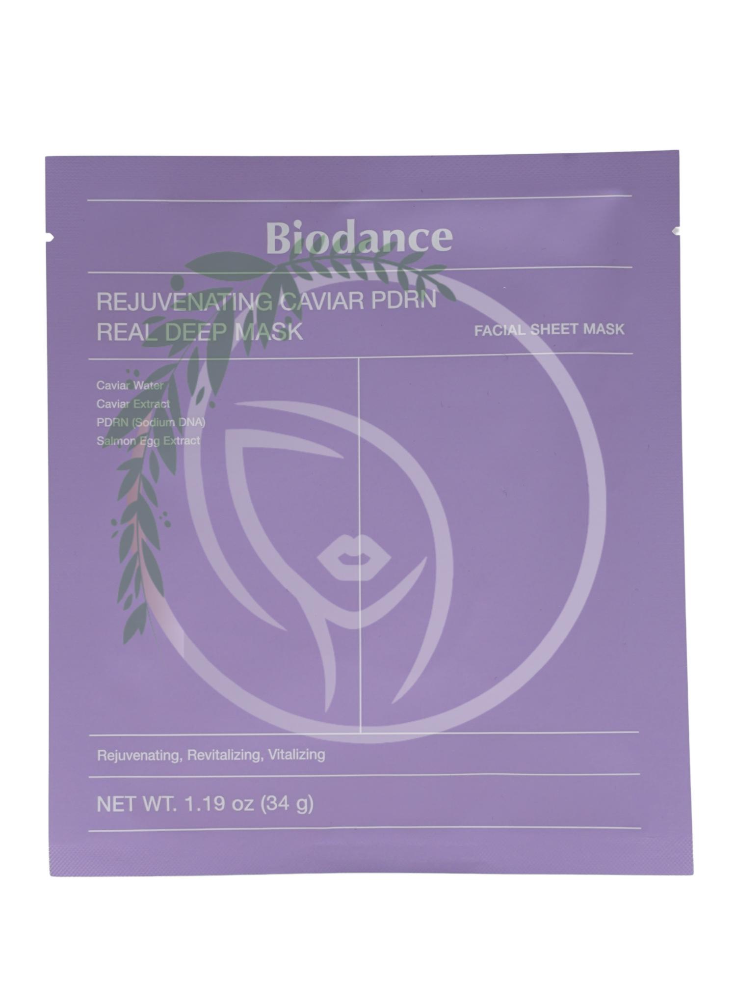 Омолаживающая гидрогелевая маска с ПДРН Biodance Rejuvinating Caviar PDRN Real Deep Mask 1шт