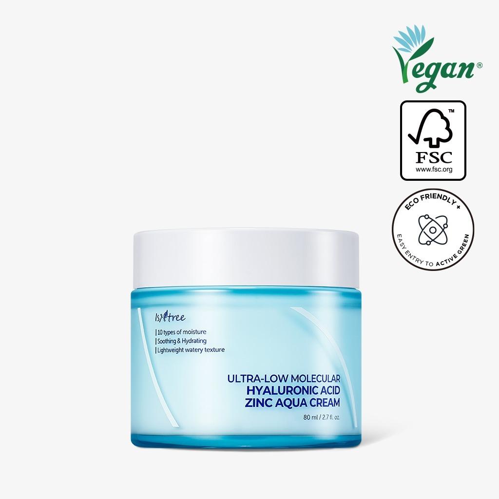 Увлажняющий крем-гель Isntree Ultra-low Molecular Hyaluronic Acid Zinc Aqua Cream 80ml