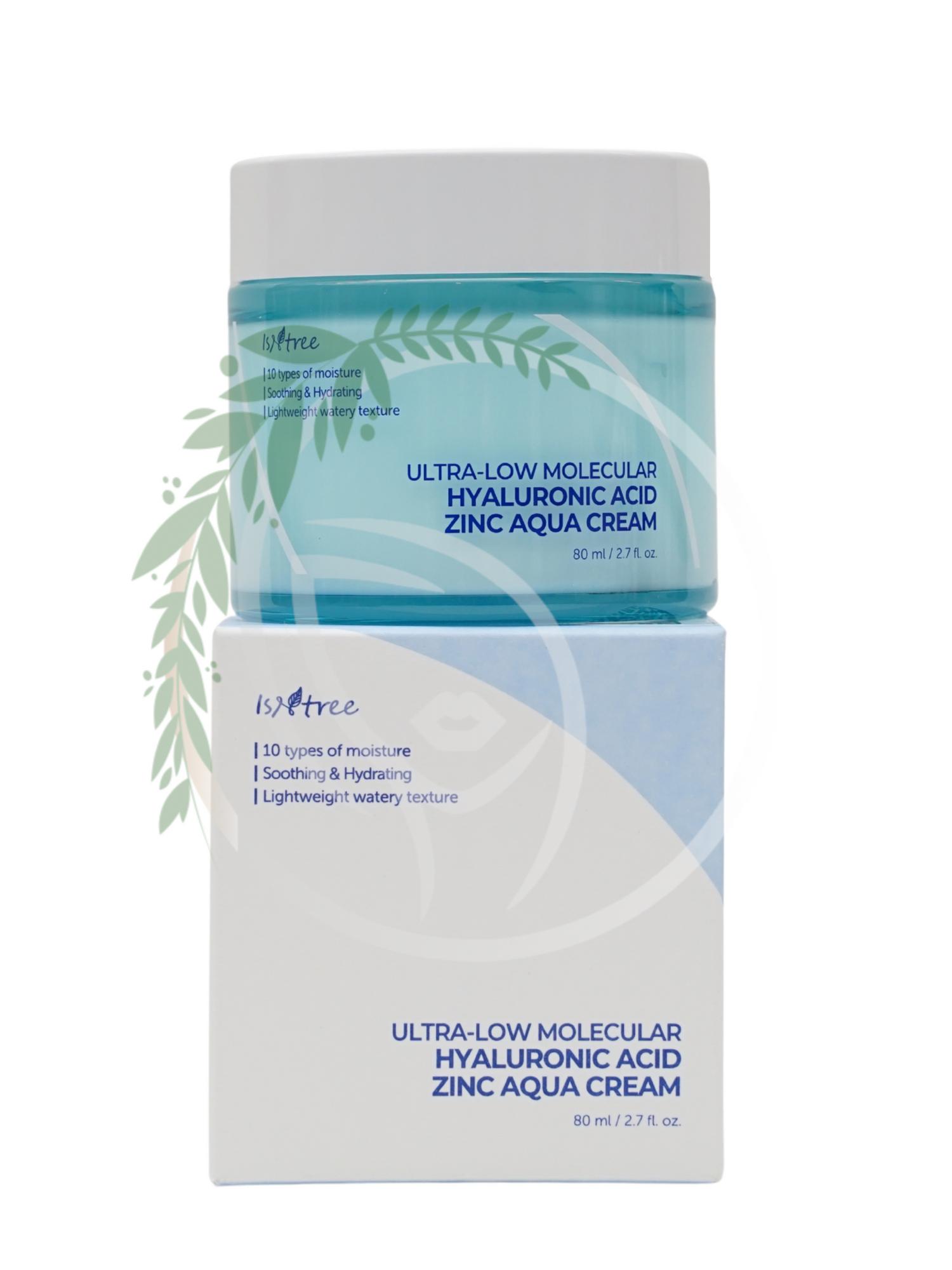 Увлажняющий крем-гель Isntree Ultra-low Molecular Hyaluronic Acid Zinc Aqua Cream 80ml