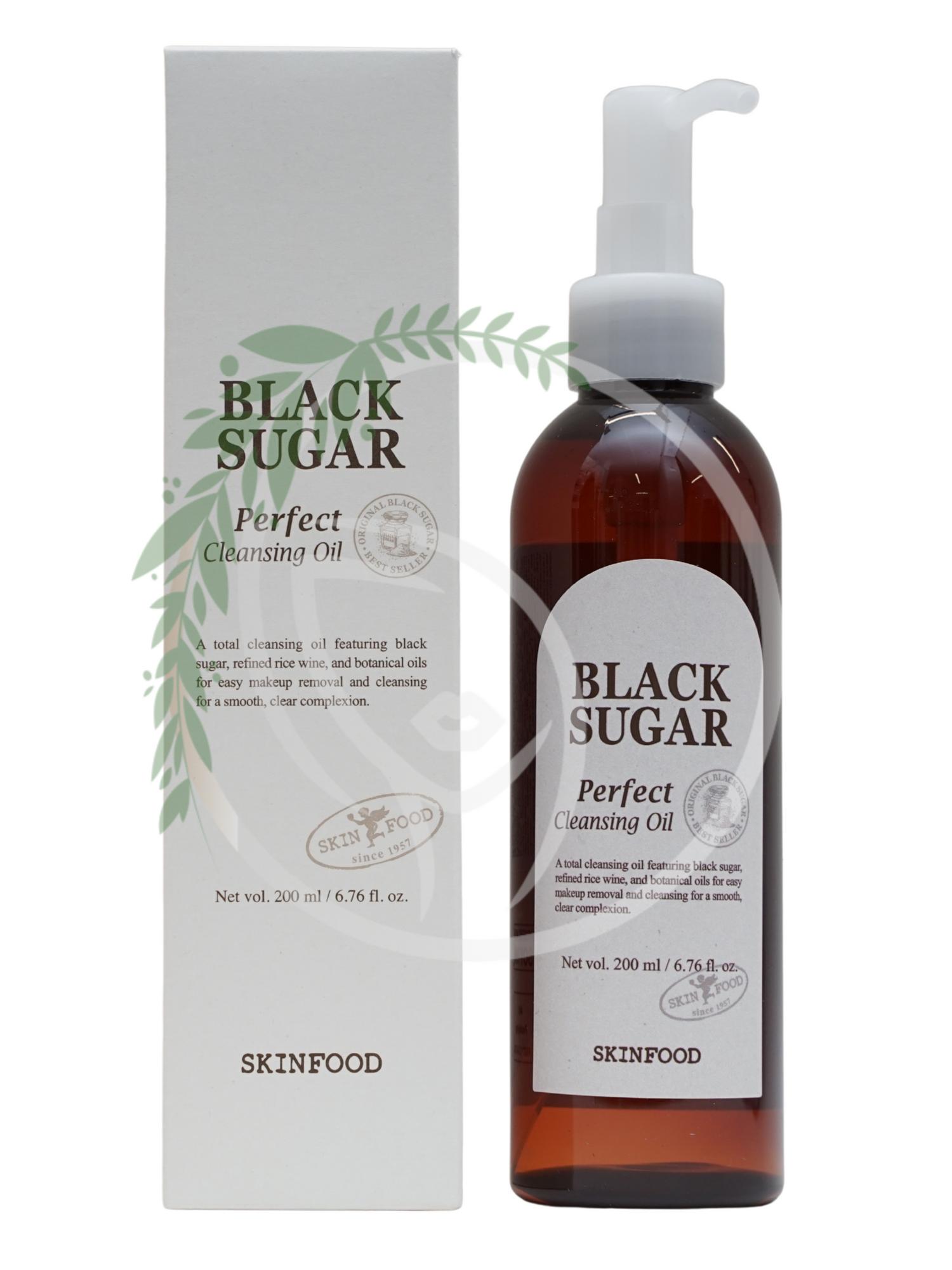 Гидрофильное масло с чёрным сахаром Skinfood Black Sugar Perfect Cleansing Oil 200ml