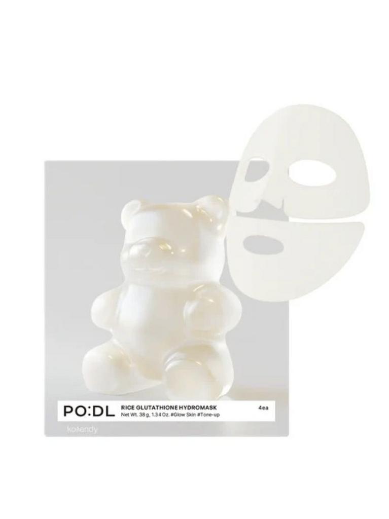Осветляющая гидрогелевая маска PO:DL Rice Glutathione HydroMask 1шт