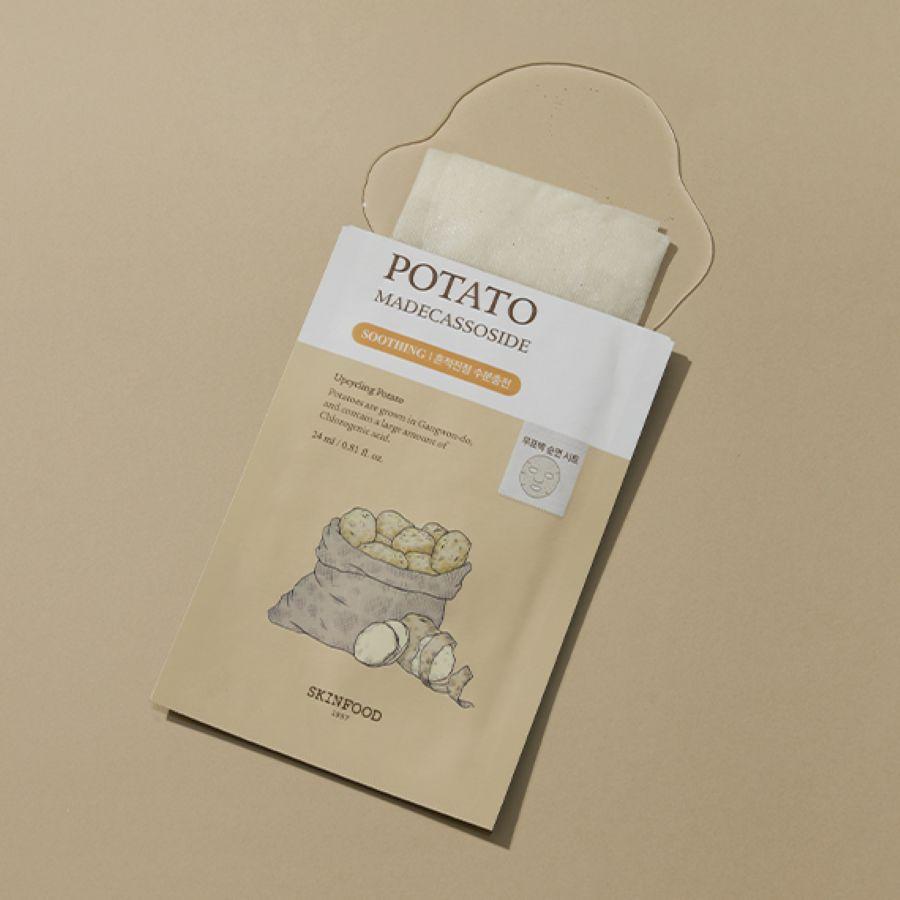 Успокаивающая тканевая маска Skinfood Potato Madecassoside Mask 1 шт