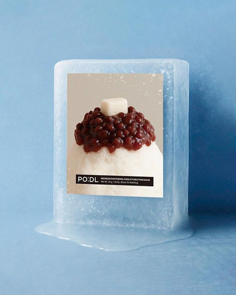 Гелевая маска против отечности PO:DL Red Bean Panthenol Coolfit Gelfting Mask 1шт