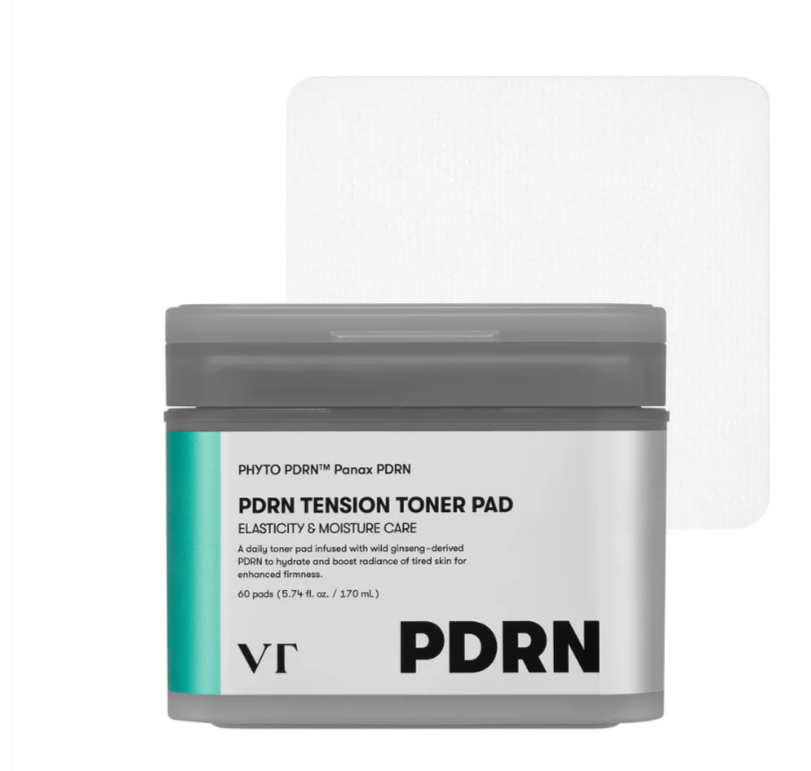 Увлажняющие тонер-пэды с ПДРН для сияния кожи VT Cosmetics PDRN Tension Toner Pad 60шт